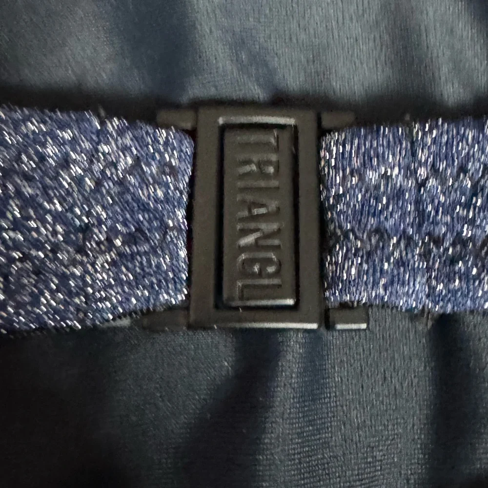 triangl swimwear Shimmery Navy Blue Bikini Set